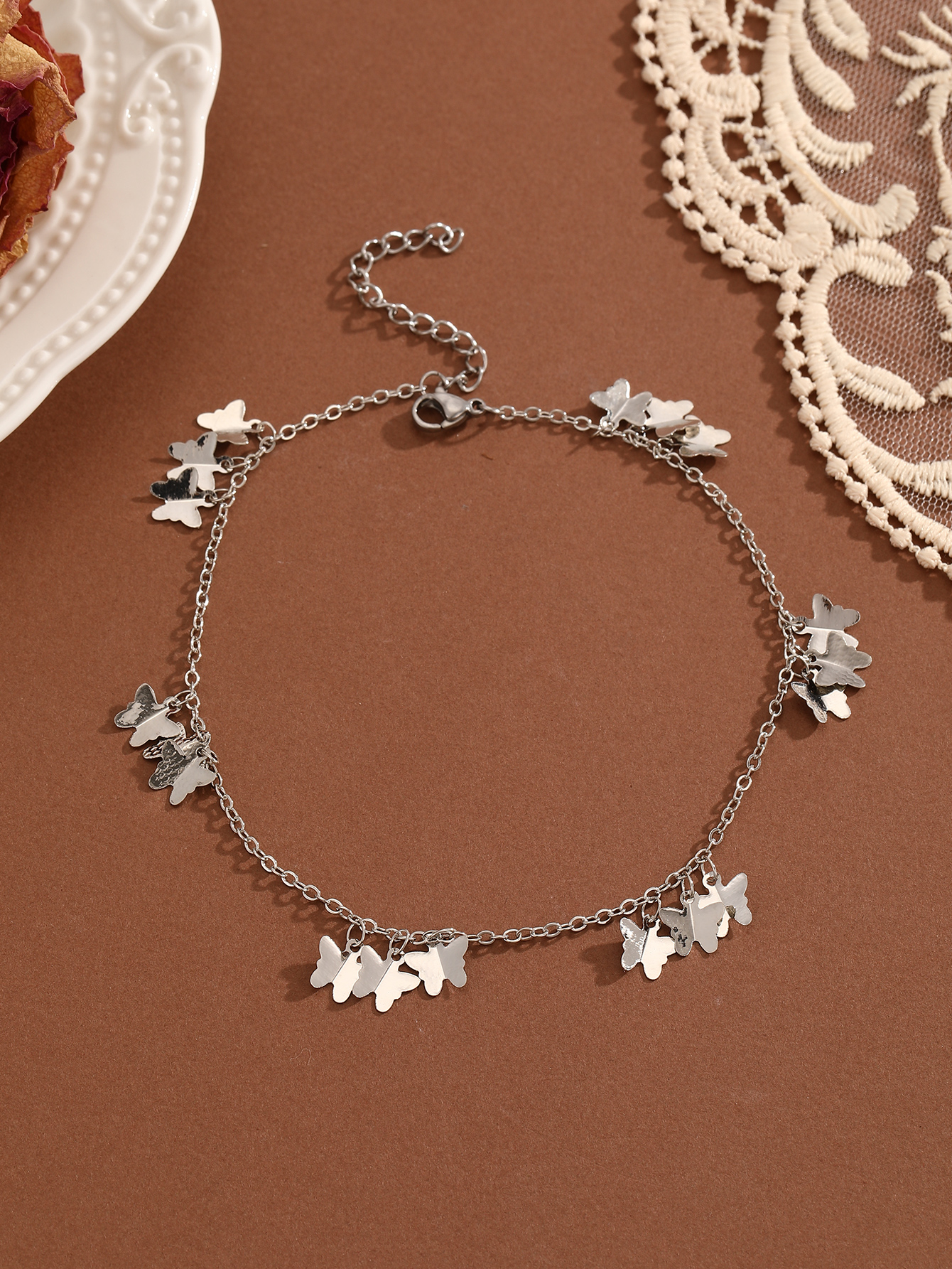 QIAMNI Nachahmung Perle Perlen Kette Fußkettchen für Frauen Mädchen Bein Armbänder Bodychain Sommer Strand Zubehör Hochzeit Schmuck: Tiefe Blau