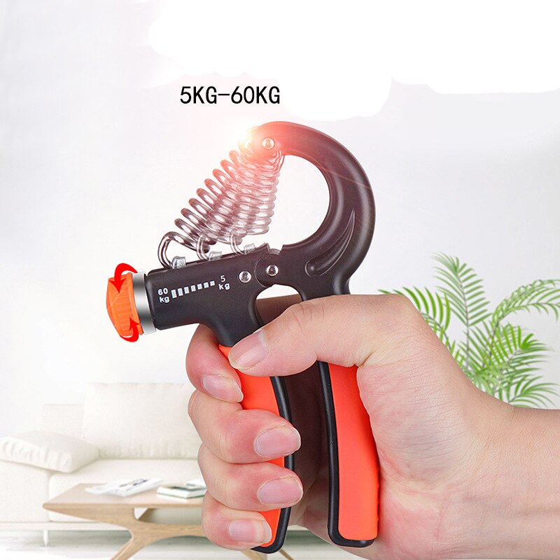 R-Shape Adjustable Hand Grip Sports Strength Countable Exercise Strengthener Gripper Spring Finger Pinch Carpal Expander