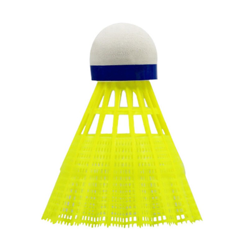 12 st/set nylon shuttlecock bord fiber bollhuvud fullt runt ull stil plast badminton för utomhusträning användning hållbart