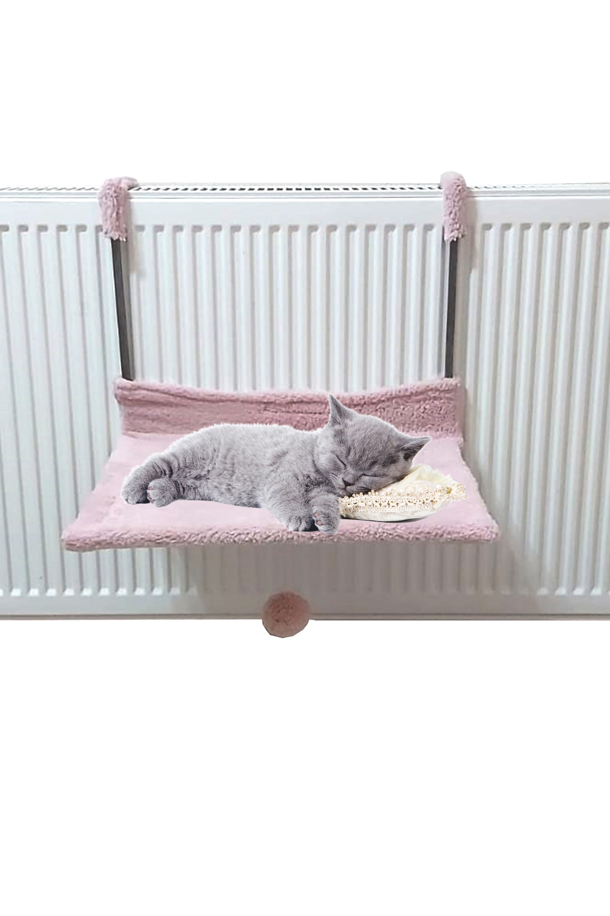 Cat Radiator Bed Heating Above Pendant Plush Cat Hammock Pink