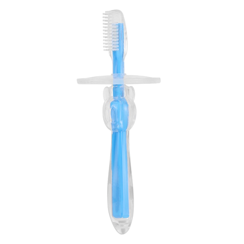 1PC Sicher freundlicher Zahnbürste Neue Weiche Silikon freundlicher Werkzeug Baby Baby Zahnbürste Ausbildung Pinsel Zahnbürste Zahn Zahn Pflege: Blau