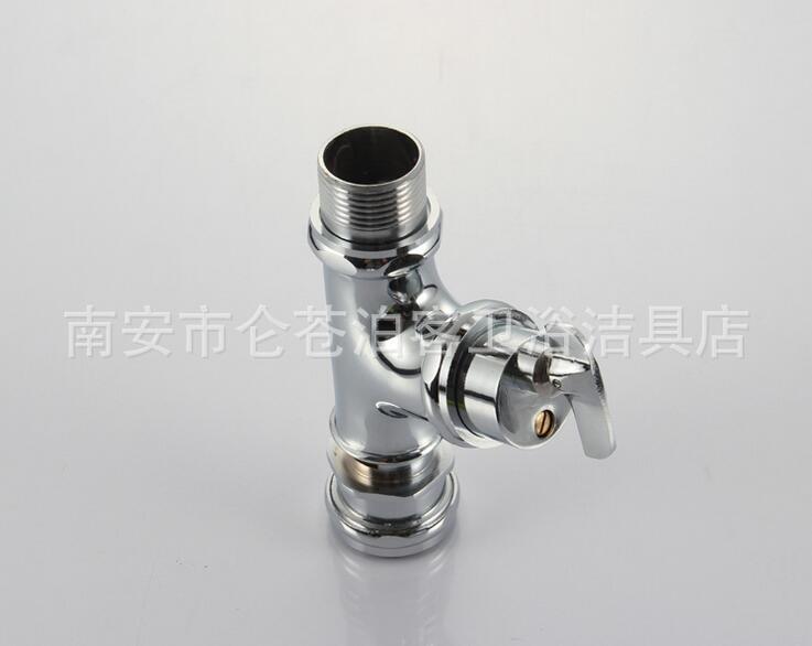 Knob type control toilet/WC stool flushing valve, Copper squat pan flush valve, Delay valve urinal flush valve chrome plated