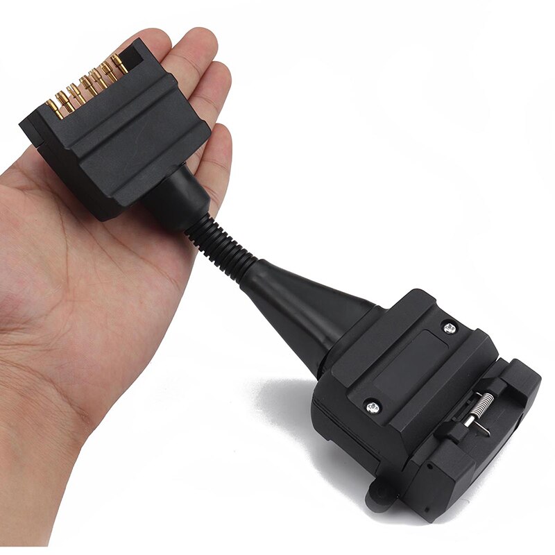 7 a 12 Pin AU plano macho remolque enchufe adaptador de conector ABS portátil Plug and Play fácil de usar para camión RV