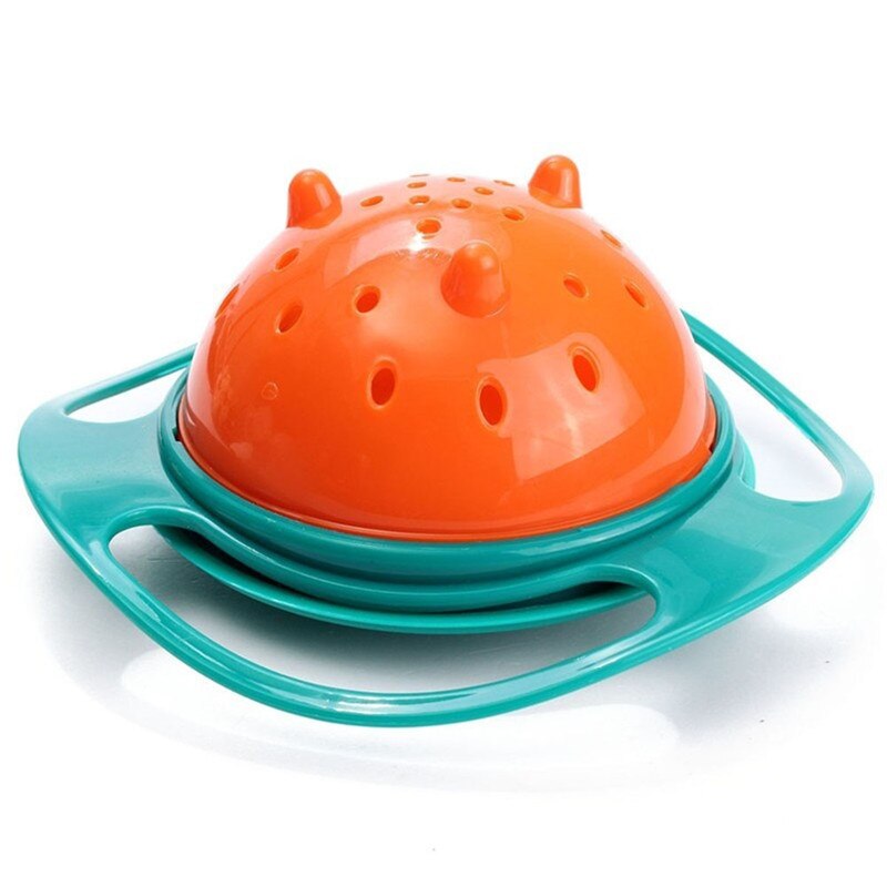 Tazón de giroscopio mágico para niños, práctico, rotativo, giratorio 360, a prueba de derrames, platos de alimentación sólidos