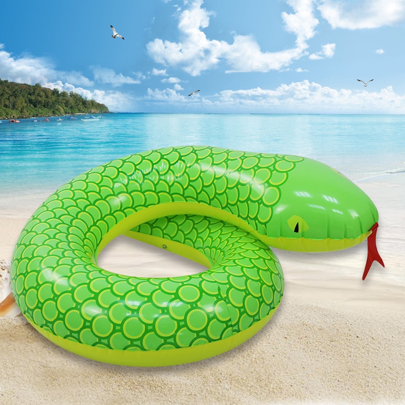 Green Snake Inflatable Pool Float For Children Kids Swimming Ring Serpent Floats Boys Girls Summer Water Party Toys Piscina boia