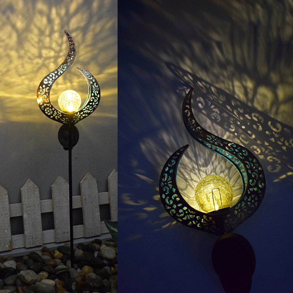 Solar LED Flame Light IP65 Waterproof Retro Iron Garden Lawn Lamp Outdoor Garden Landscape Decor Sun Moon Flame Lighting