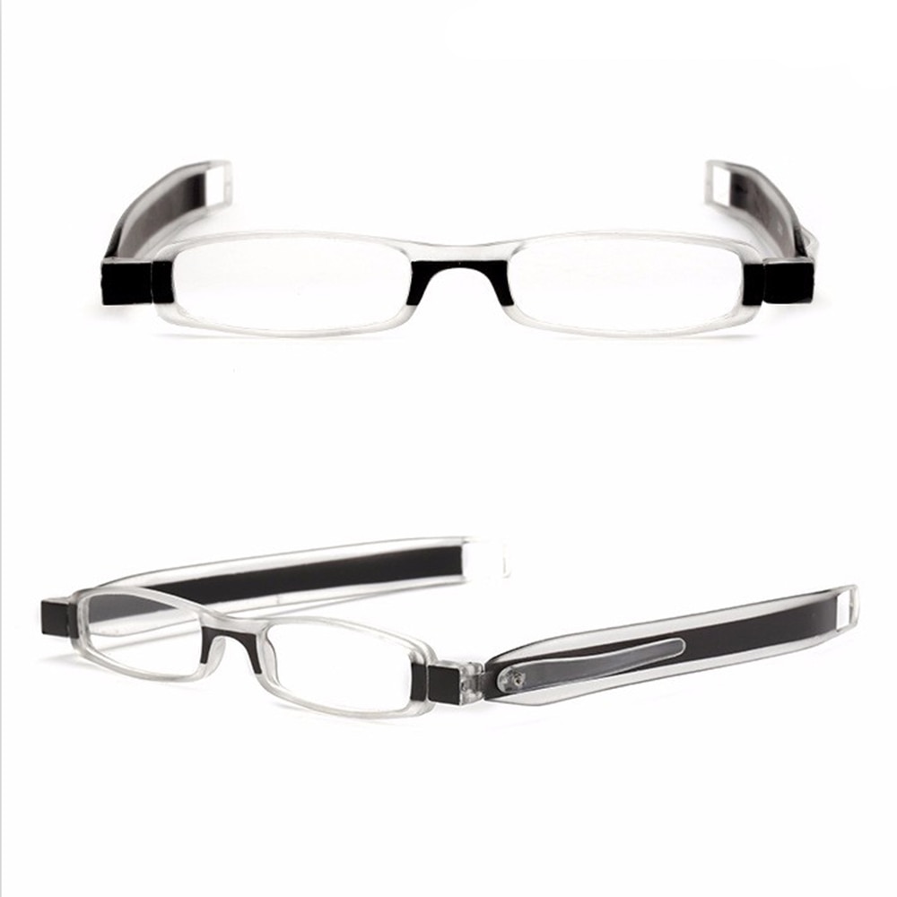 Verbeterde 360 Graden Rotatie Leesbril Ultraportability Mini Slim Folding Oogglasbril voor Oude Man Grootmoeder