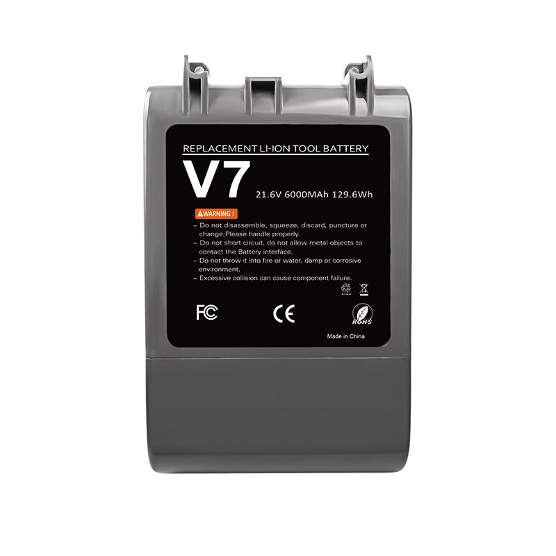 Batteria li-lon Battool 21.6V 6000mAh per Dyson V7 FLUFFY V7 Animal V7 Pro 225403 229687 batteria ricaricabile per aspirapolvere