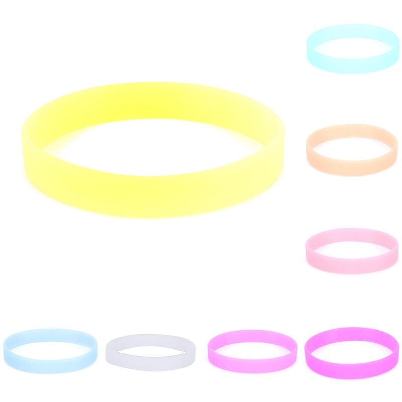 Silicone Luminous Rubber Sweat Band Men Women Bangles Basketball Sports Wristbands Silicone Bracelets 8 Colors