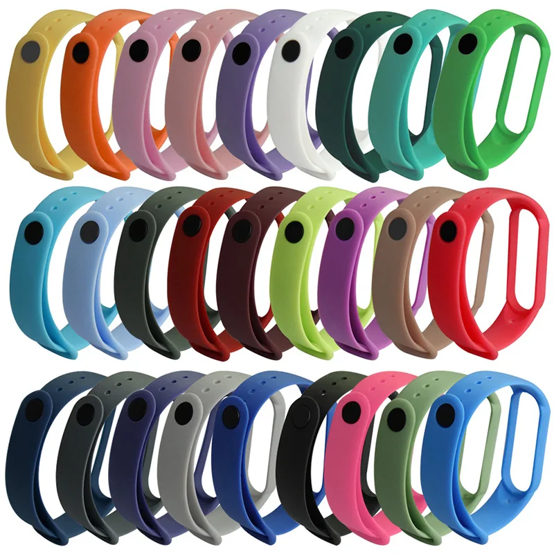 Farben Armbinde für Xiaomi Mi Band 4 5 6 7 Sport Armbinde Uhr Silikon Handgelenk Gurt Für Xiaomi Mi Band 5 Armbinde Miband 4 3 Gurt