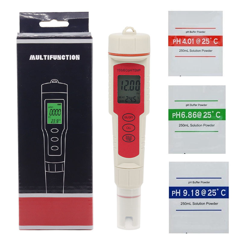 2 in 1 PH Meter Temperature Digital Tester Water Monitor LCD Purity Test Thermometer for Pool Drinking Water Aquarium
