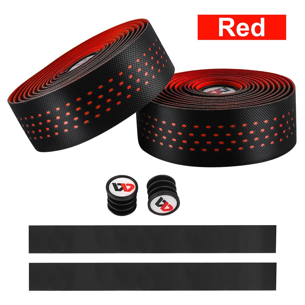 West cycling 2 stuks fietsstuurlint antislip lichtgewicht kleverig pu eva racefiets ademend fietsstuur grips fietsstuurlint: Een rode