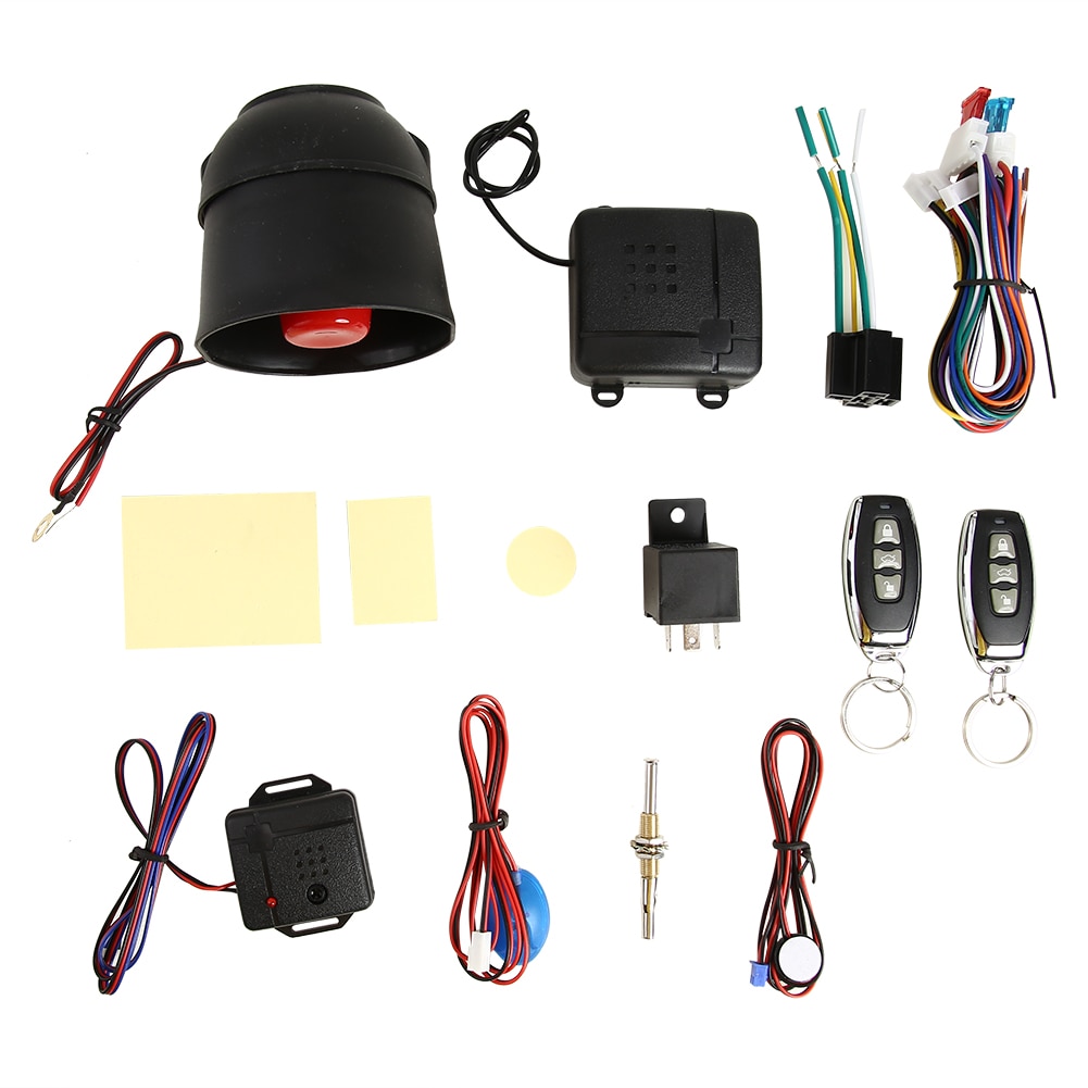 Car Security Alarm Remote Control Central Locking System Keyless Entry Immobiliser Shock Sensor Alarm Central Kit Accessories