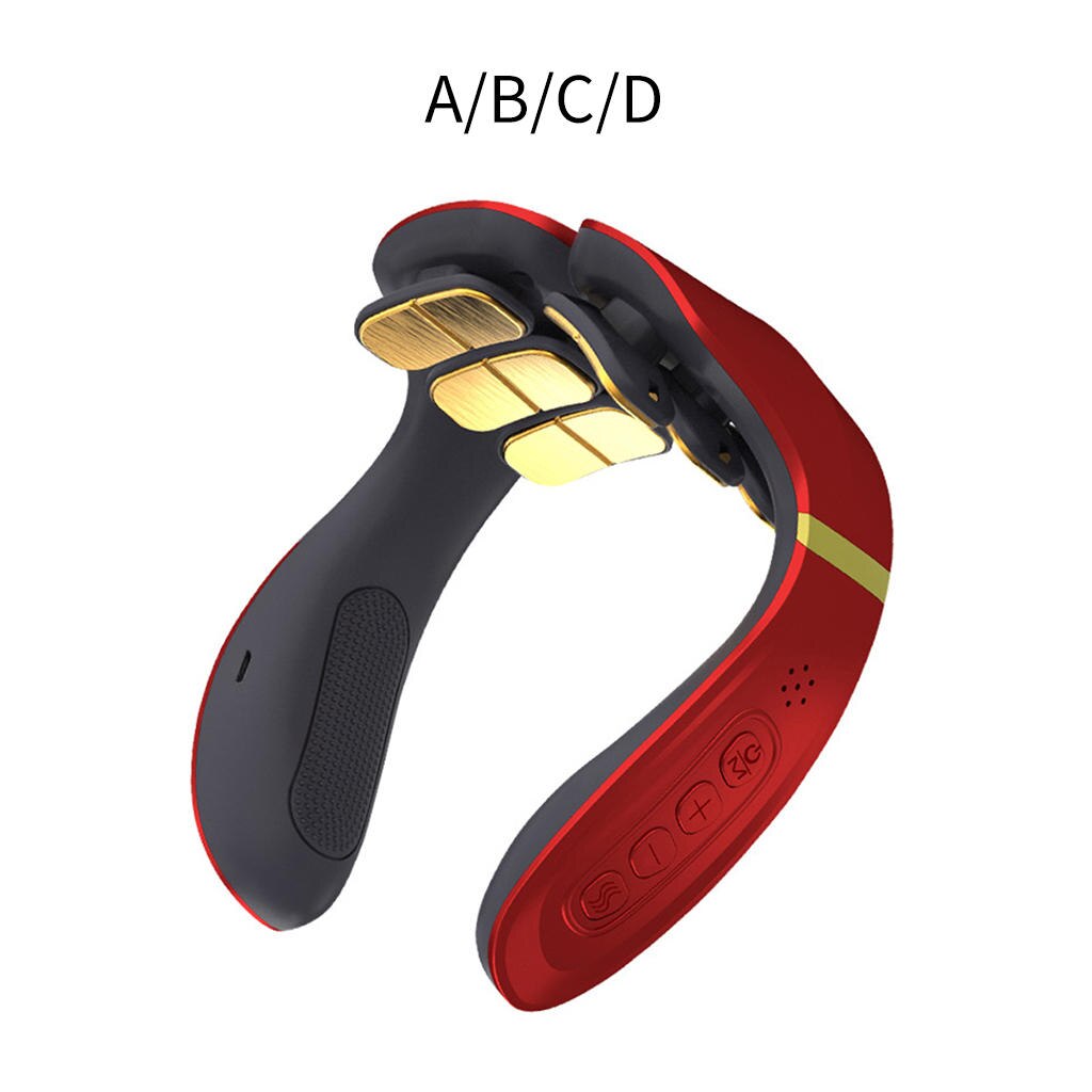 Masajeador eléctrico de pulso para cuello con calor para aliviar el dolor, terapia de hombros y espalda, vértebra relajante para hombres y mujeres, uso en la Oficina y el hogar, 1 unidad