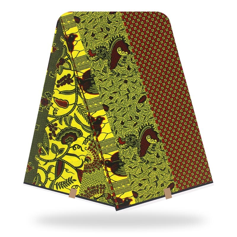 Tela de algodón encerado de estilo africano Nederlands , , tela de algodón, Material de tela africana de , 6 yardas