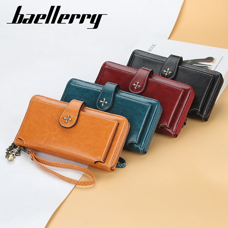 Wristband Women Long Wallet Many Departments Female Wallets Clutch Lady Purse Zipper Phone Pocket Card Holder Ladies Carteras