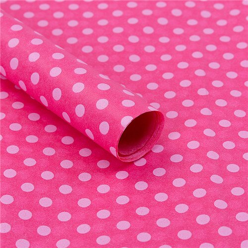 Papiers de soie à pois 50x66cm, 20 pièces, papiers d&#39;emballage de fleurs, pour emballage de chaussures, , rouleau de papier d&#39;emballage de vêtements pour le vin: Red-White dot