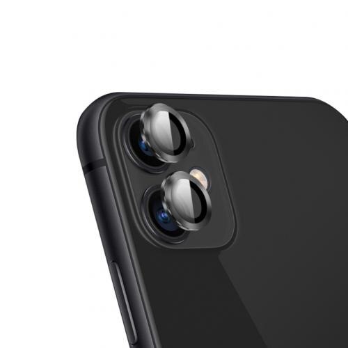 Für iPhone 11 Kamera Schutz Kreis Für iphone 11 Pro Max Metall Kamera Objektiv Screen Protector Abdeckung für iPhone 11 pro Ring Stoßstange: Black 2pcs