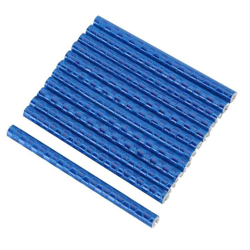 12 teile/satz Bike Speichen Reflektor Fahrrad Radfahren Reflektierende Clip Speichen Räder Rohr Warnung Licht Streifen Reflektor Reflektierende 78mm: Blue