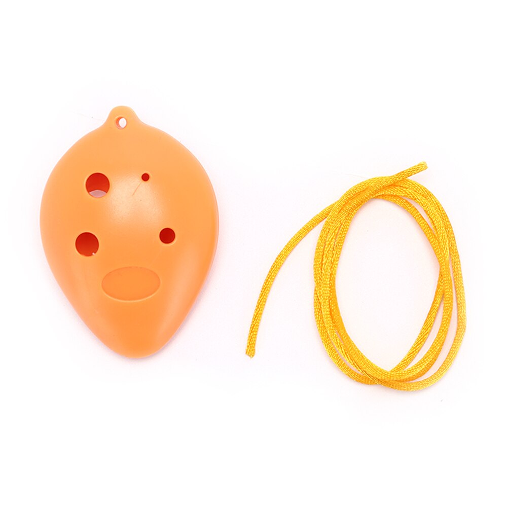 6 Holes Plastic Treble C Ocarina For Beginner 6 Hole Ocarina Black Blue Green Red Orange: orange