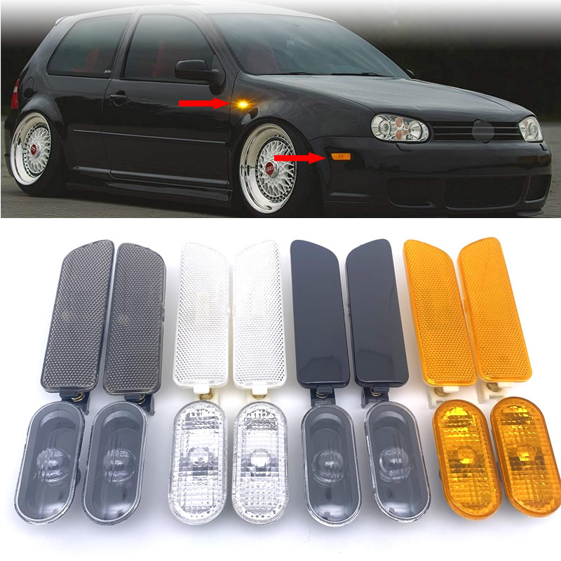 Accesorios para coche, señales de giro para parachoques delantero, luces indicadoras de advertencia, luz de hoja para vw golf 4 mk4 jetta 1JM 945071 /072