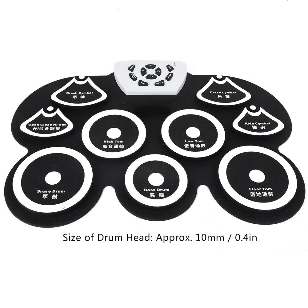 MUSONGS Electronic Drum Portable Roll Up Drum Kit Silicone USB Desktop Interesting Set G101 Foldable Drum