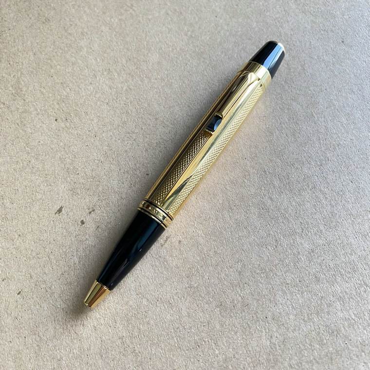 Bolígrafo MB bohemio para escritura de negocios, bolígrafos estilográficos de resina negra con Clip de cristal, suministros de oficina: Gris claro