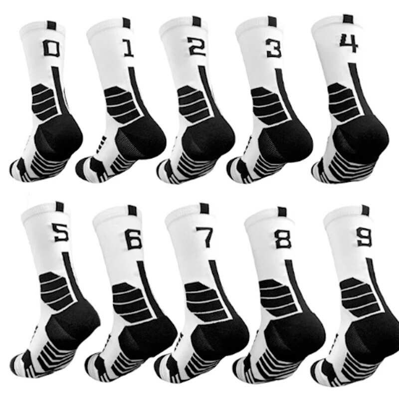 Freies kollokation 0-9 anzahl Basketball Socken Dicke Sport Radfahren Socken Nicht-rutsch Langlebig Skateboard Handtuch Boden Socken