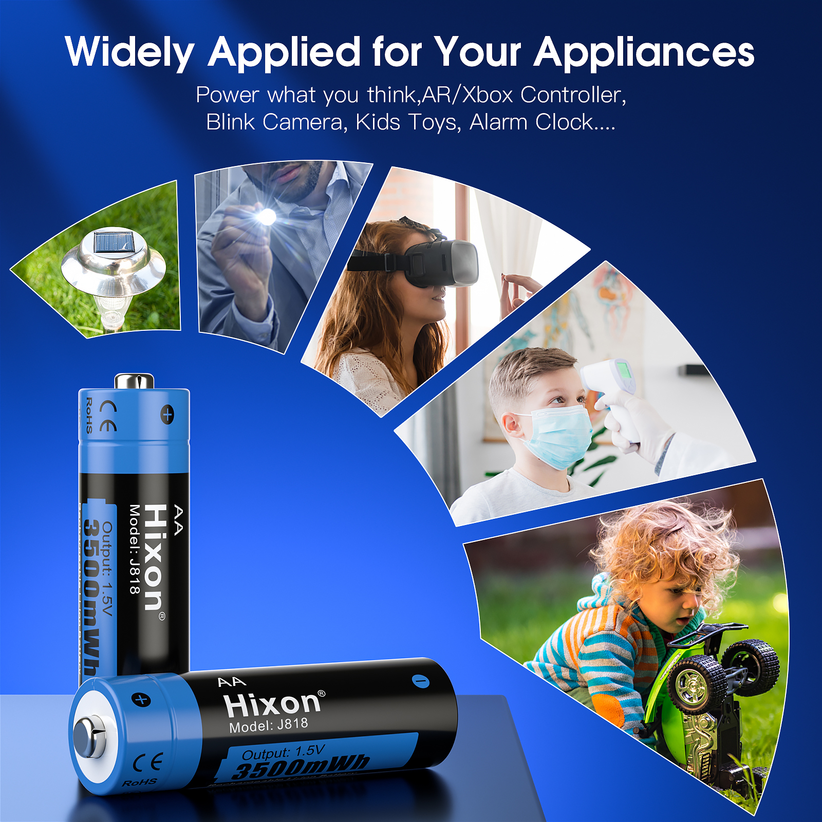 1.5V AA Li-ion Battery Charger Lithium 3500mWh 1.5 V Li ion AA Rechargeable Batteries For Remote Control Toy Battery Light