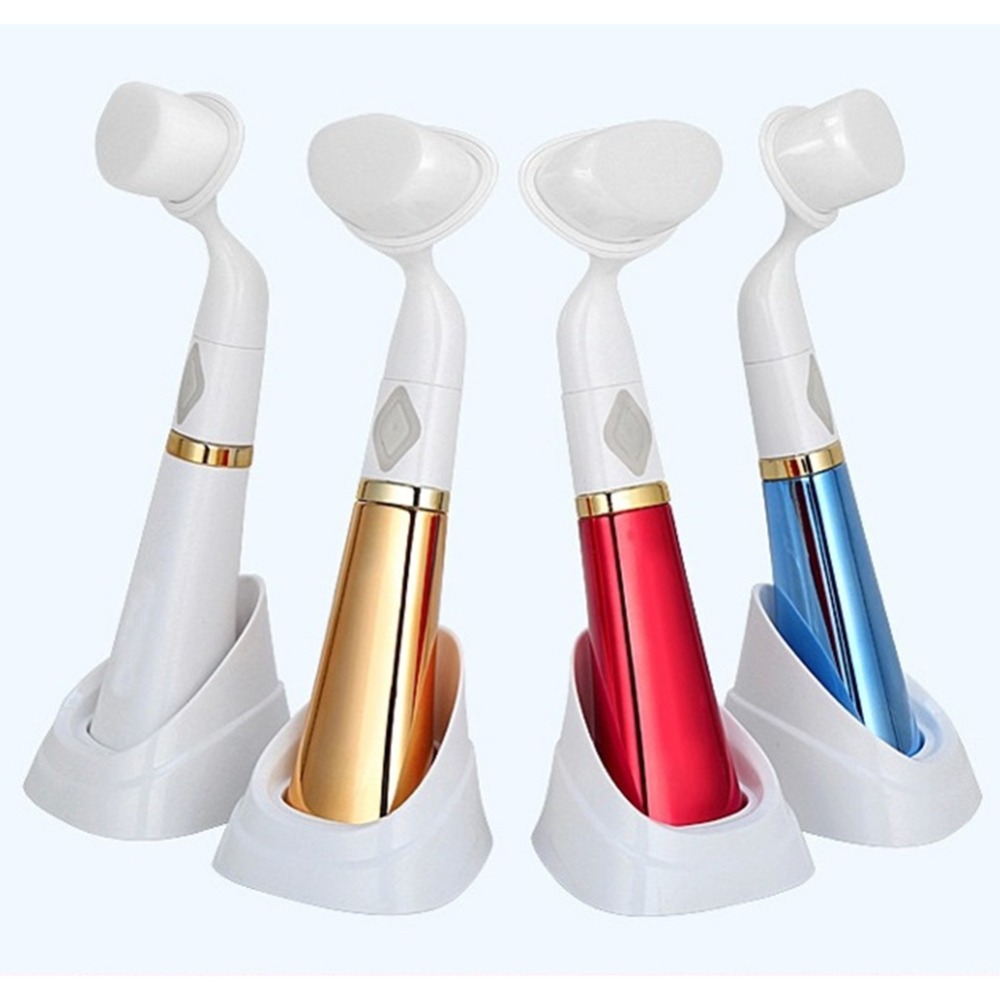 Ultra sonic Gezicht Brush Eletrical Gezichtsreiniging Tool Machine Facial Borstel Porie sonic Cleanser Rood Goud Blauw Wit 4 Kleur