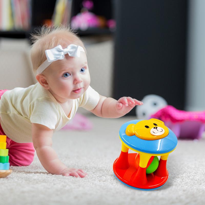 Baby Pädagogisches Spaß Doppel-geleitet Bär Hand Glocken Ball Entwicklung Kind Intelligenz Ausbildung Griff AufkläSprosse Interaktive Spielzeug