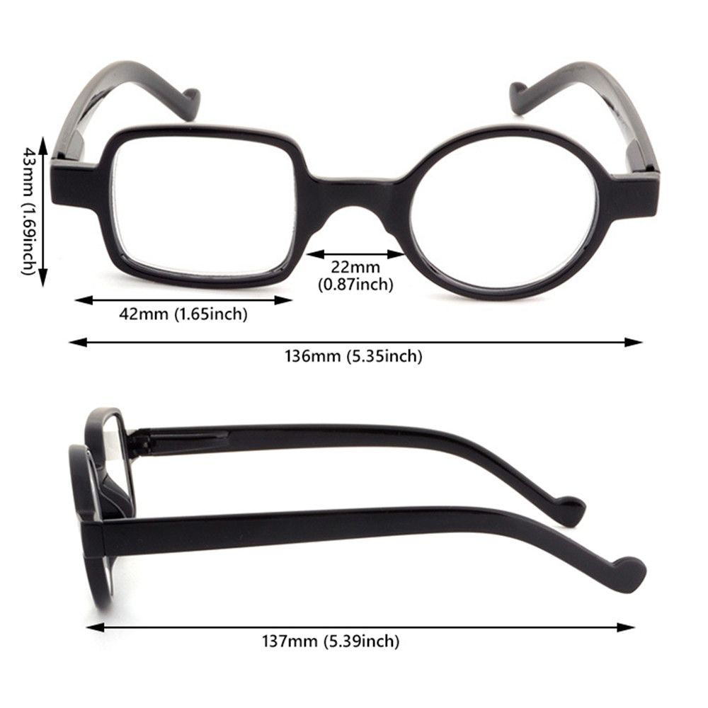 Gafas de lectura redondas y cuadradas asimétricas de leopardo Retro Para hombres y mujeres, presbicia, hipermetropía, 1,0 ~ 3,5