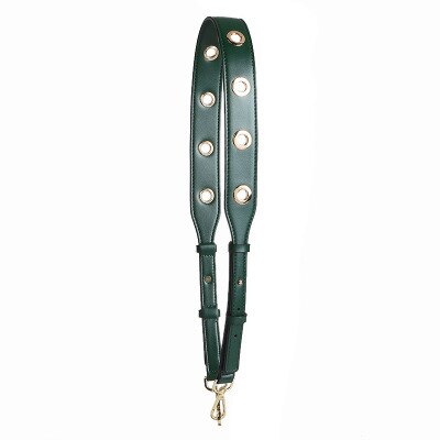 Rivet Adjustable Shoulder Strap Female PU Replacement Bag Parts Accessories Summer Colorful Handbag Belts For Women: Dark Green