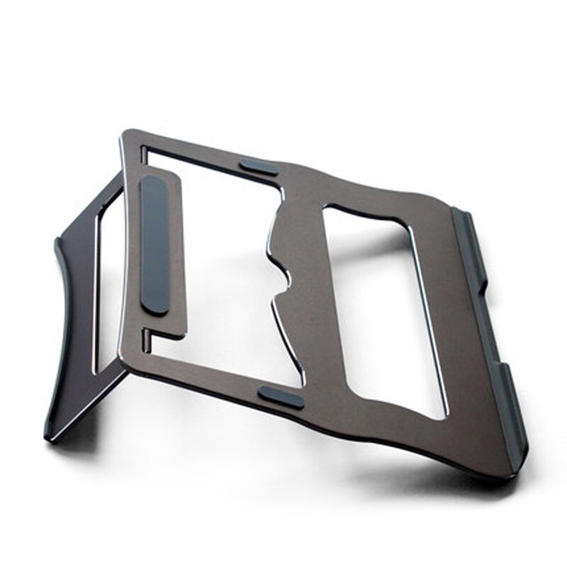 befon Foldable Laptop Stand Portable Adjustable Aluminium Folding Laptop Holder for macbook suporte notebook hp dell desk: Black