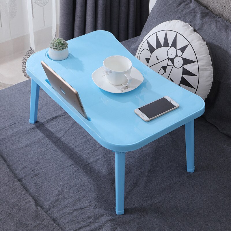 Laptop Table Notebook Folding Desk Computer Desk Breakfast Serving Bed Trays Adjustable Foldable Flip Top Legs Mini Office WF