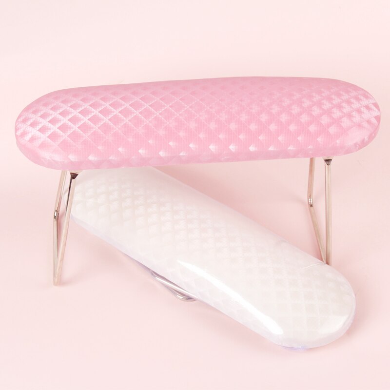 Blød nail art håndpude med stativ pink håndledsstøtte armlæns pude til nail art salon manicure nail art lampeværktøj