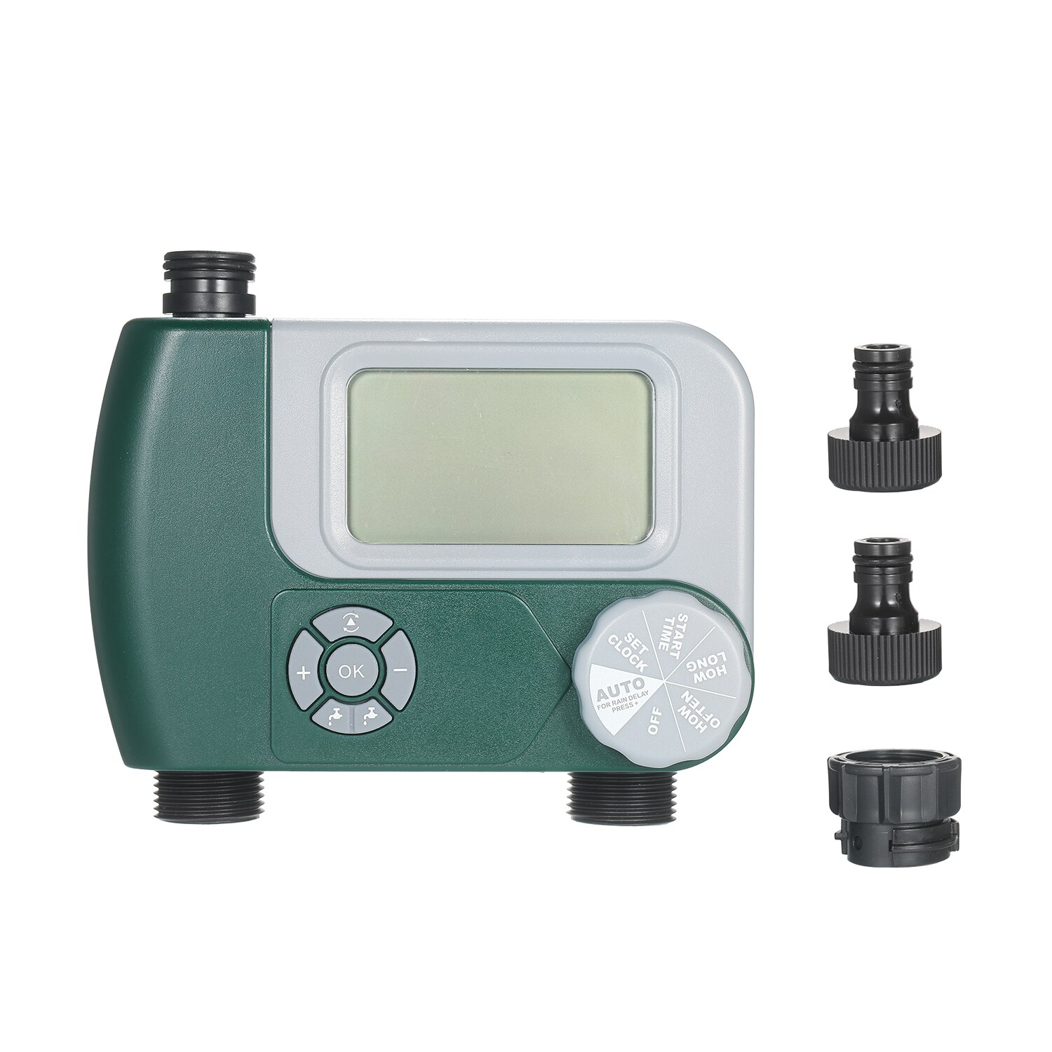 Automatic Watering Timer Irrigation Controller Programmable Hose Faucet Timer Battery Operated with 2 Outlet for Garden Plants