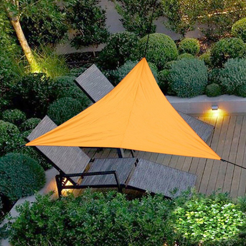 Uv beskyttelse baldakin udendørs skygge trekantet regntæt soltæt fortelt 20 x 20 x 20ft haveartikler til terrasse, børn sandkasse ww: Orange / 12 x 12 x 12ft