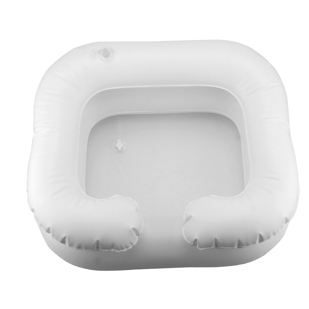 Shampoo-Tablett, Haarwaschbecken für Behinderte, aufblasbares Shampoo-Becken, tragbar, mit Abflussschlauch, PVC