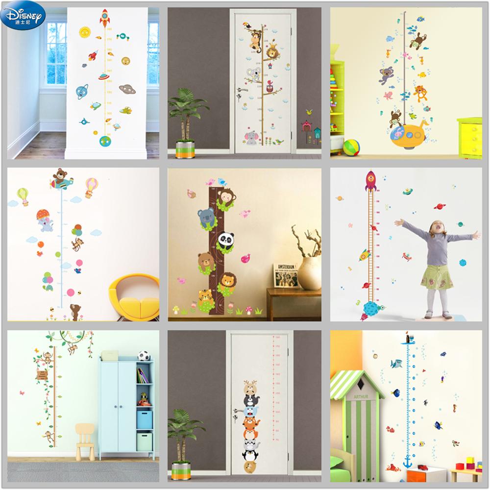 Cartoon Height Measure Wall Sticker for Kids Rooms Child Growth Ruler Stickers Gauge Growth Chart School Decals Nursery Bedroom