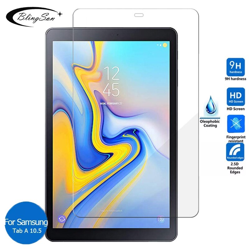 Vidrio Templado 9H para Samsung Galaxy Tab A, 10,5 pulgadas, película protectora , T590, T595, T597, Protector de pantalla de vidrio antihuellas