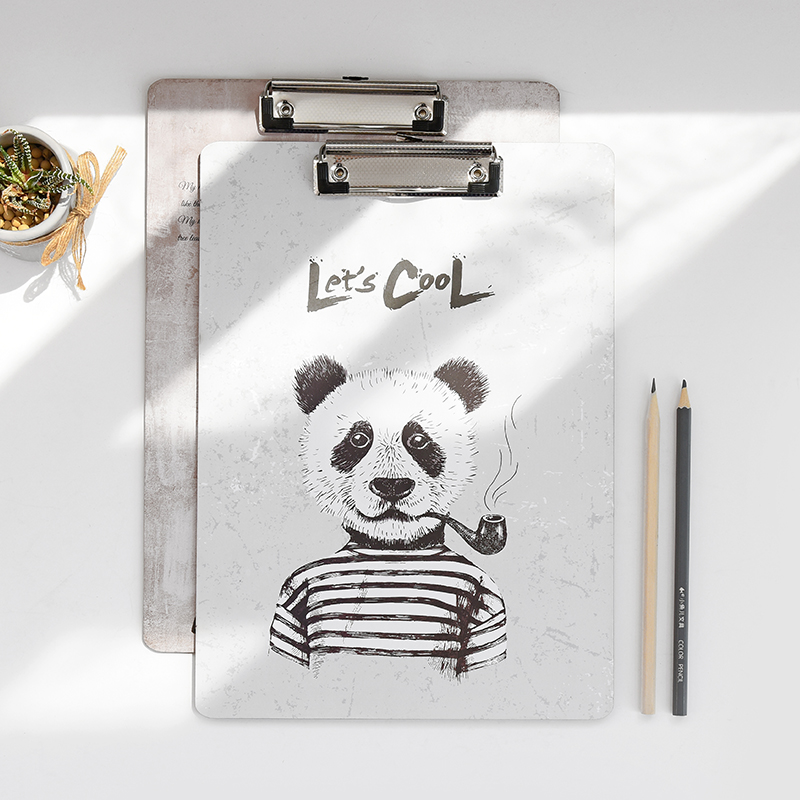 Cartoon A4 board clip student paper office folder board writing padded clipboard Mirui stationery random