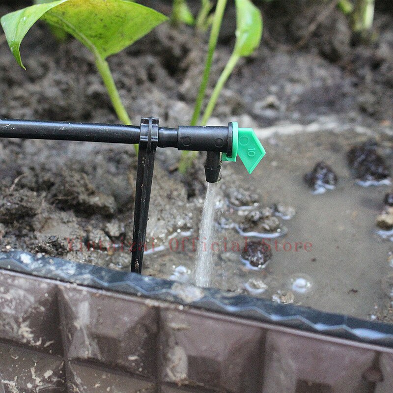 100pcs 4L 8L 16L/H Flag Drip Emitters Outlet Barb Micro Tubing Drip Irrigation Fittings Take Apart Dripper N206