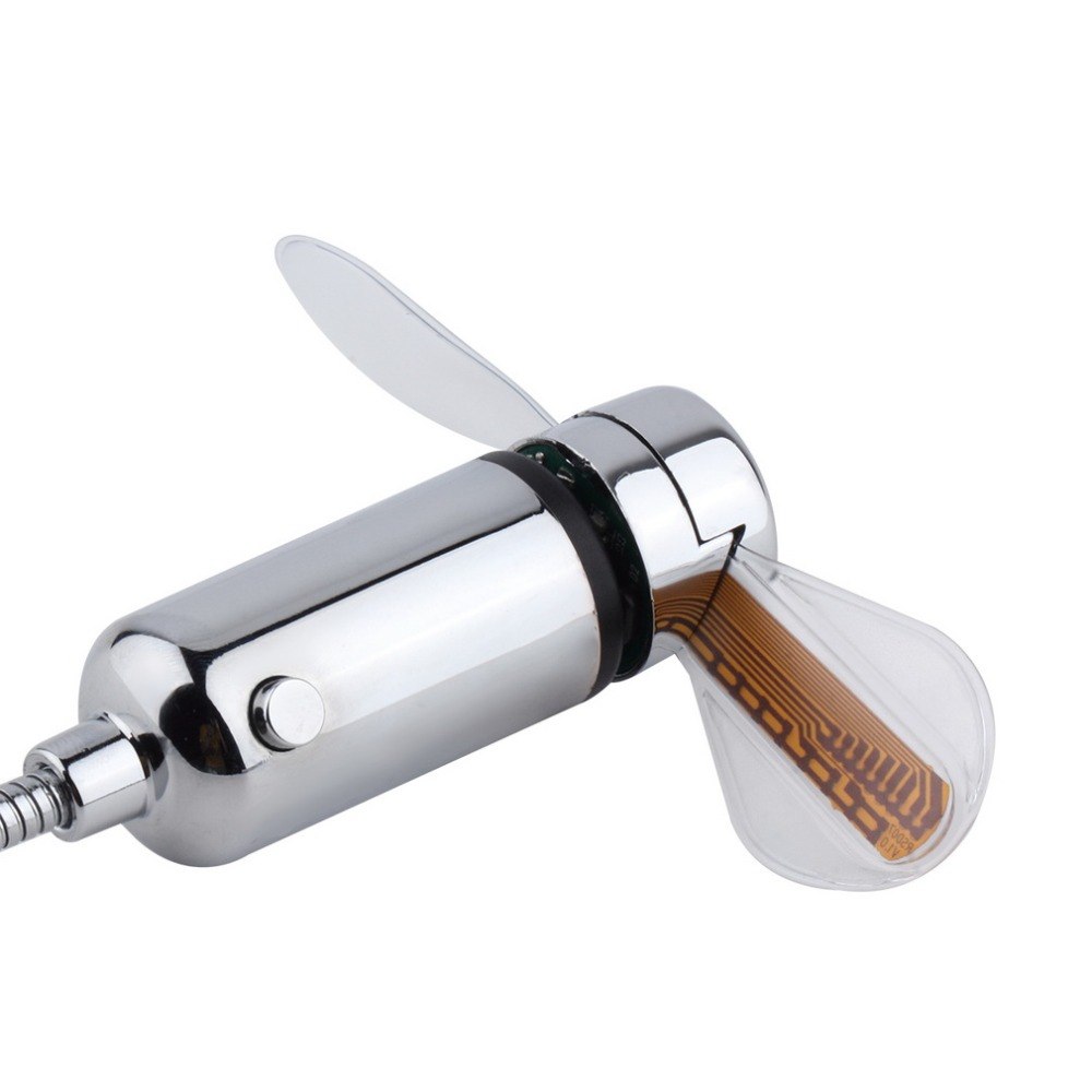USB Mini Flexible Time LED Clock Fan with LED Light Cool Gadget Keep Cool Time Display Light