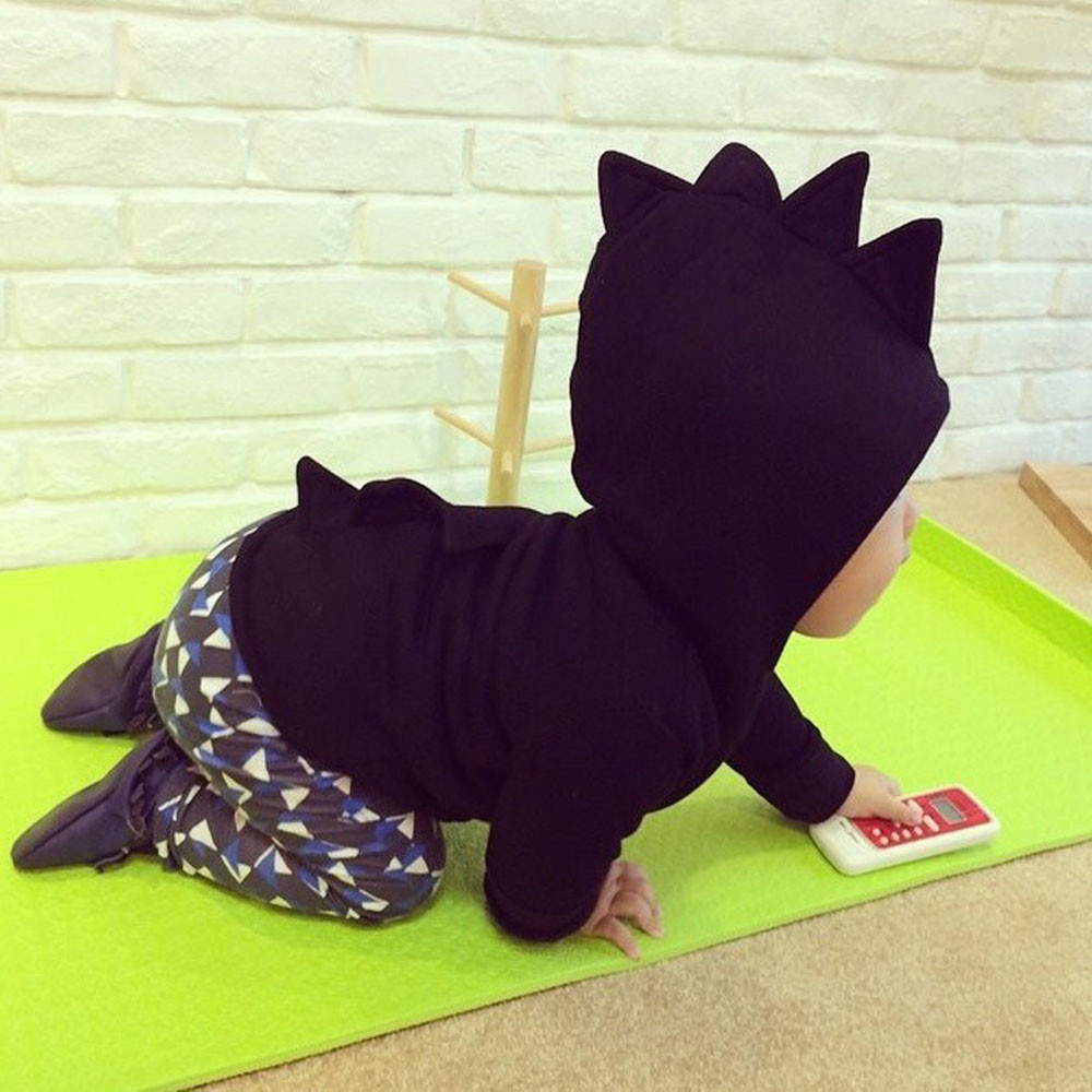 Giacca da bambino per bambini adorabile per bambini giacca stile dinosauro copricapo con cappuccio cappotto abbigliamento giacca invernale per bambini ragazzi Bebek ux 1t-6t