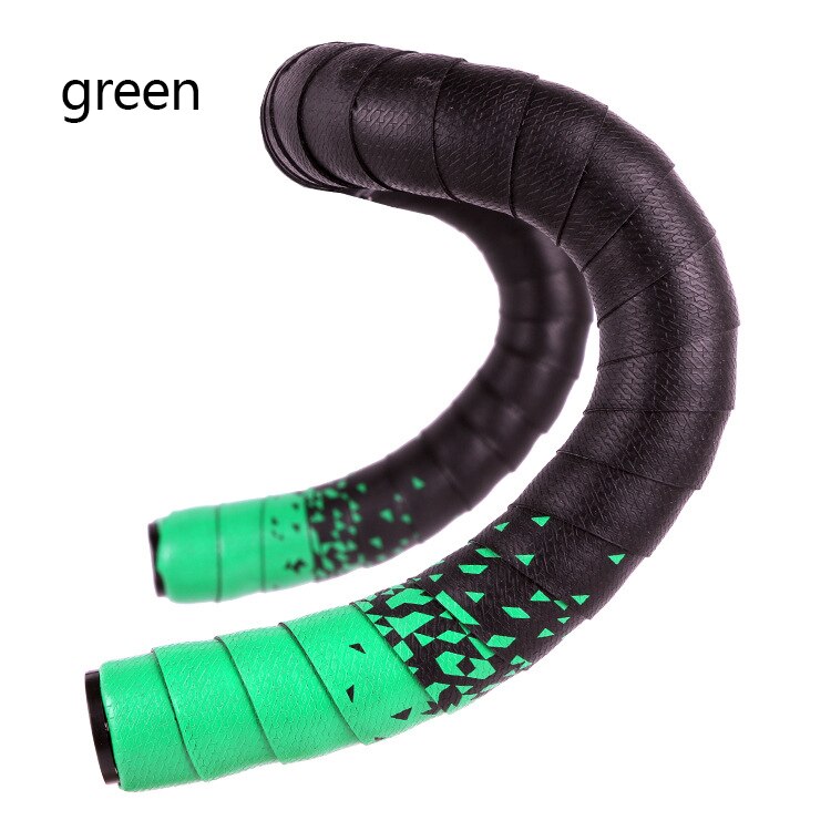 1pair Bike Handlebar Wrap Comfortable Road Bicycle Handlebar Tape Non-slip Cycling Handle Belt with Bar Plug Bicycle Equipment: Green