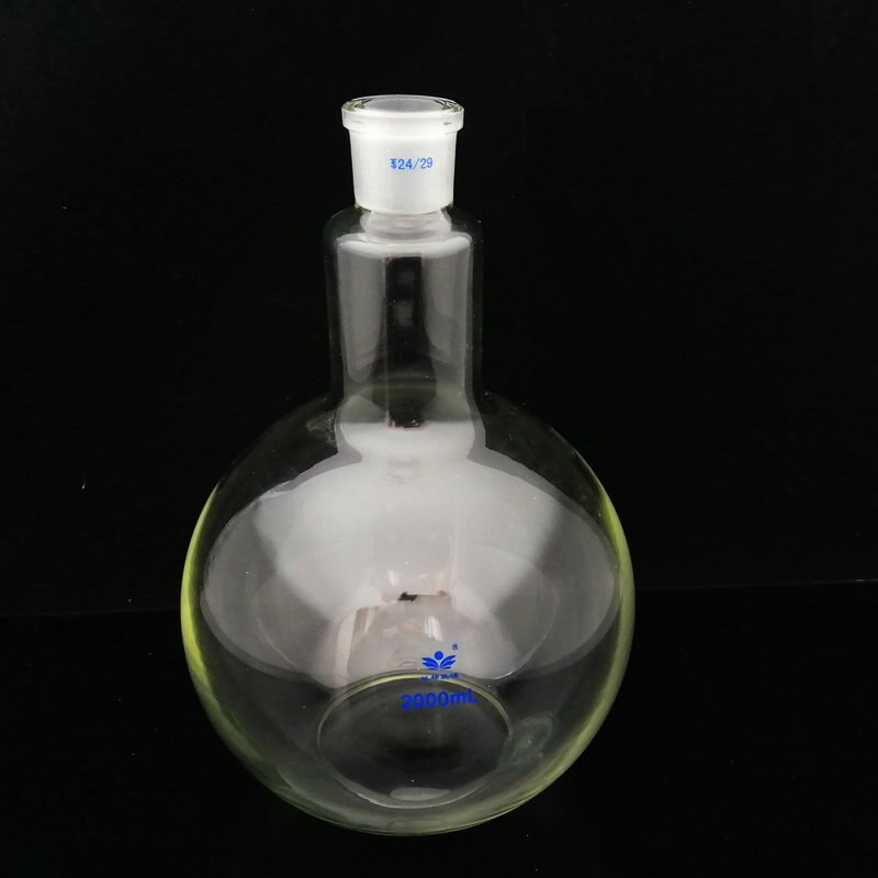 1 stk 50ml to 2000ml enkeltmundede destillationskolbe med fladbundet standard frostet mund 19# 24# 29#