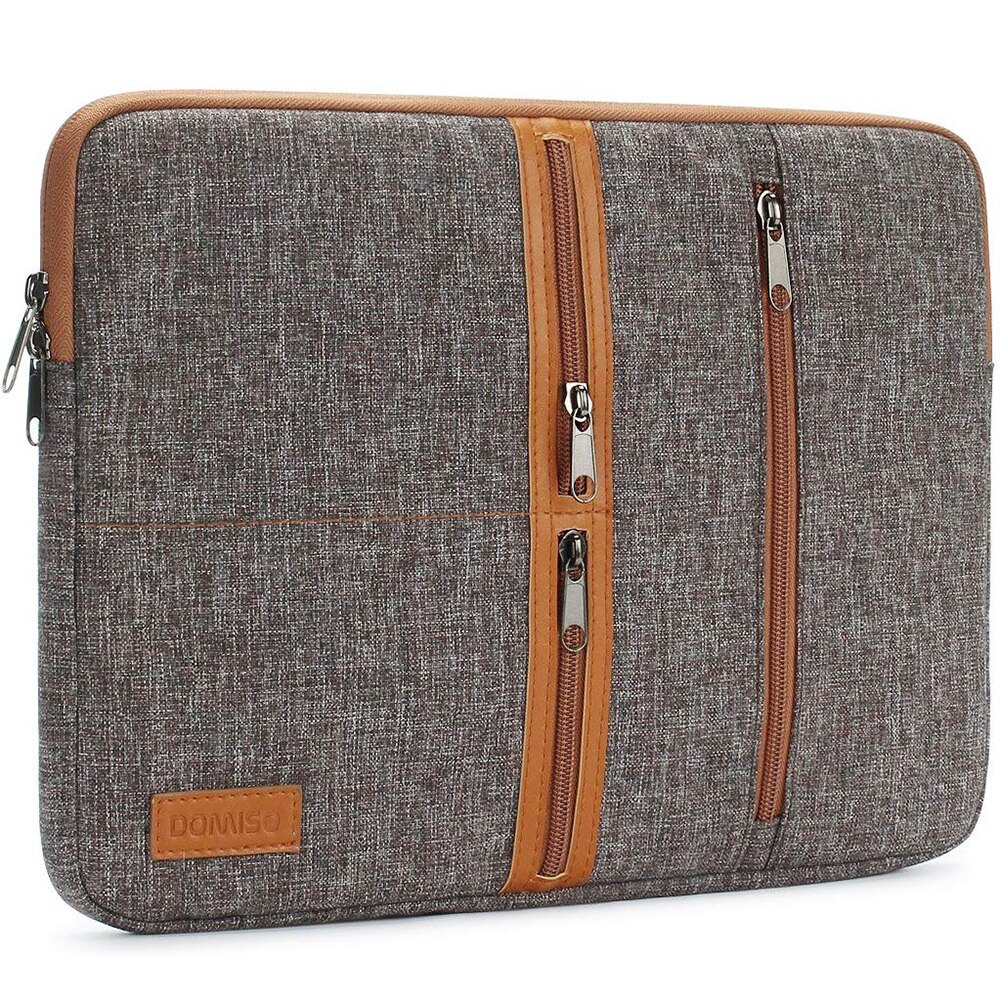 DOMISO , bolso para portátil a prueba de golpes para Macbook Air, funda para ordenador portátil de 10 "11" 13 "14" 15,6 "con cremallera, funda para ordenador portátil: Marrón Cowboy / 10 pulgadas