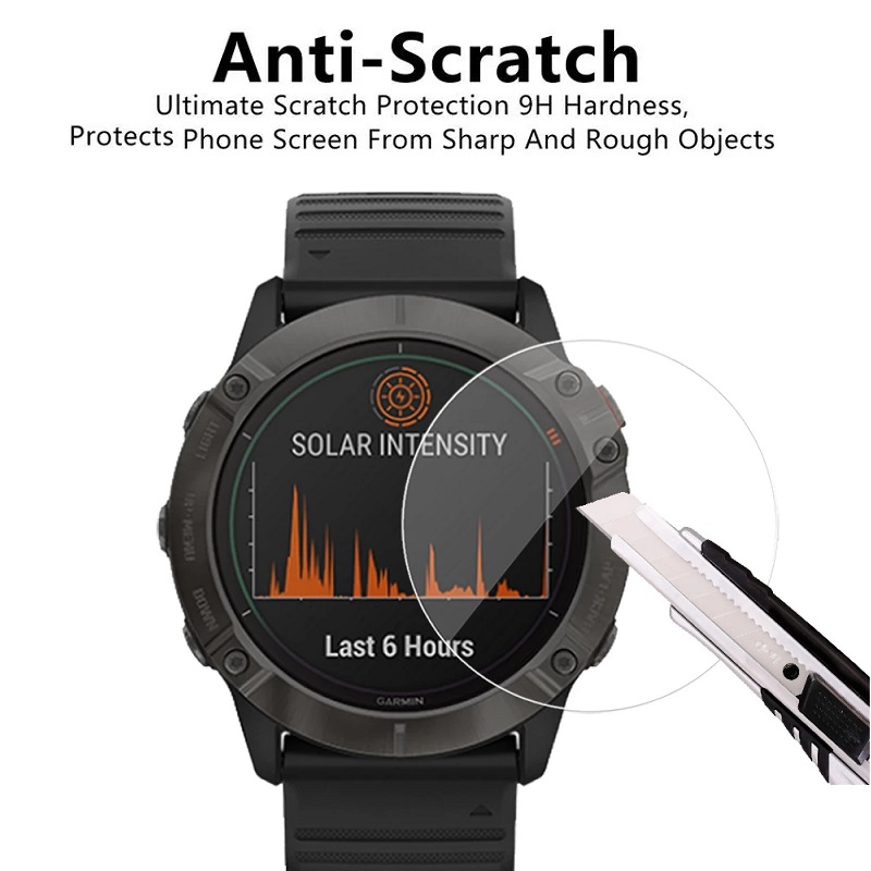 Film de protection d'écran en verre trempé pour Garmin Fenix 7X 7S 7 6X 6S 6 Pro Garmin Fenix 5 5S 5X Plus Protecteur d'écran pour Garmin Fenix 7X 7S 7 6X 6S 6 Pro Garmin Fenix 5 5S 5X Plus
