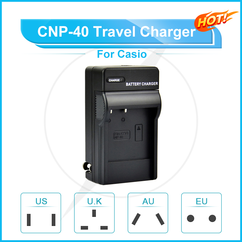 NP-40 NP40 CNP-40 Single Charger Battery Charger for Casio Camera EX-Z30 Z100 Z300 Z400 Z450 FC100 EX-Z30 Z40 Z50 Z55 Z57 Z400